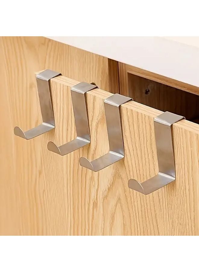 Stainless Steel Z Hook Over The Door Coat Rack Dual Use Space Saving Design Easy Install - Image 2