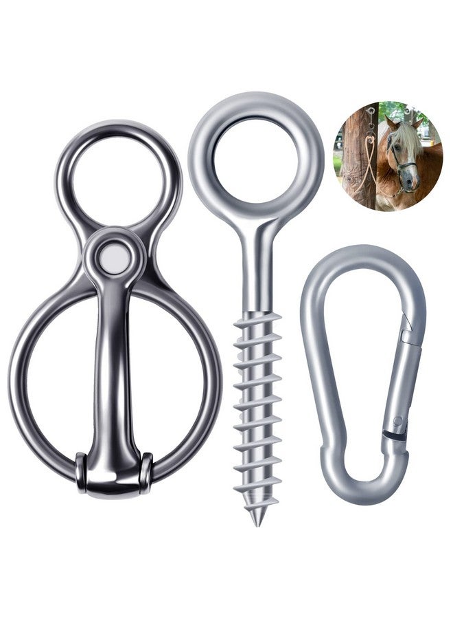 Blocker tie Ring for Horses,Horse tack and Supplies Horse Accessories,Horse tie Ring Prevents Horses from Pulling Back Sturdy Stainless Steel - Image 1