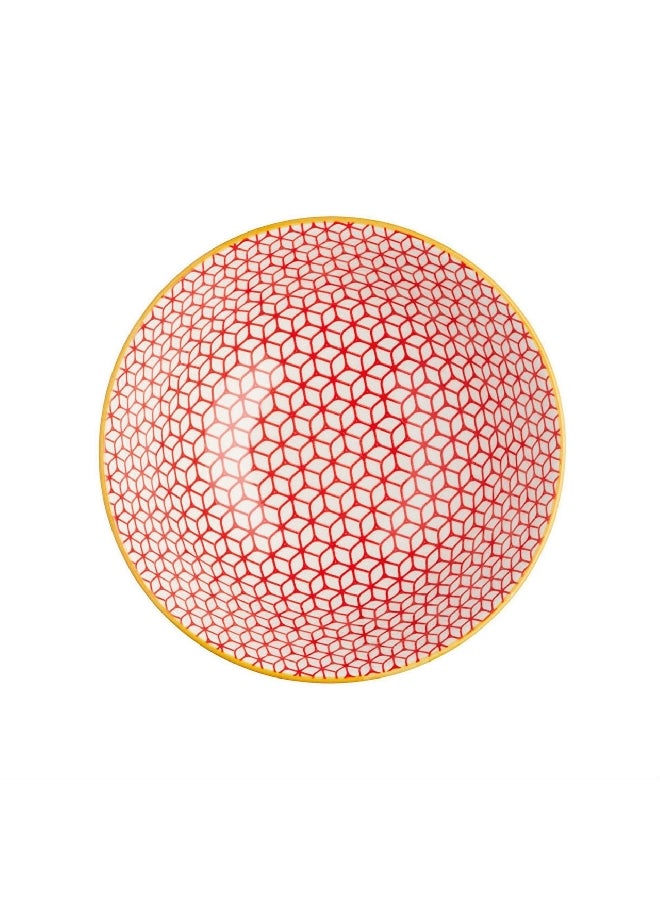 KitchenCraft Geometric Design Food Safe Ceramic Bowl Multicolor 15.7 cm KCBOWL06 - Image 3