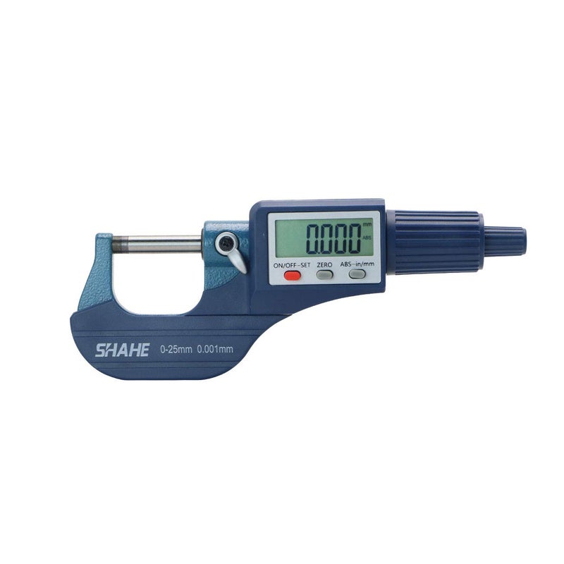 SHAHE Digital Micrometer 0-25mm / 0-1" Metric & Inch, 0.00005" Resolution, 0.0001" Accuracy - Image 1