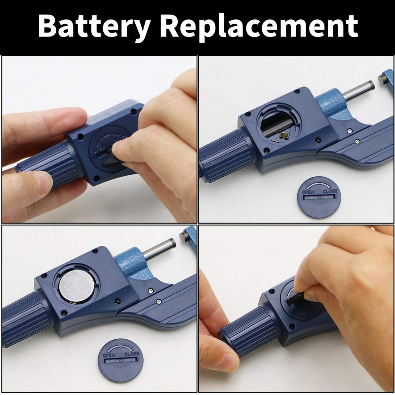 SHAHE Digital Micrometer 0-25mm / 0-1" Metric & Inch, 0.00005" Resolution, 0.0001" Accuracy - Image 4