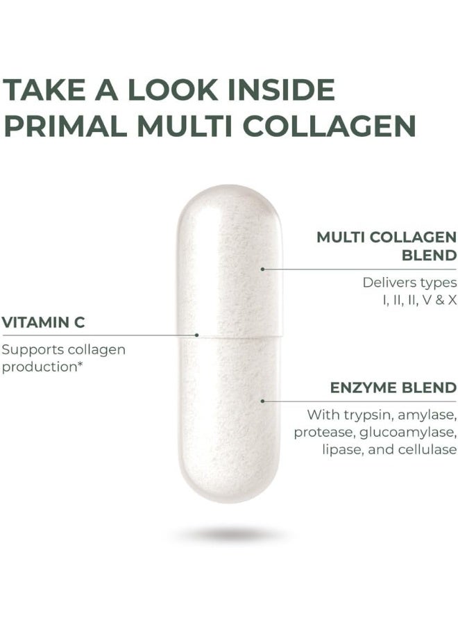 Primal Harvest Multi Collagen Pills For Women And Men (Type I, Ii, Iii, V, X) 120 Capsules W/Vitamin C For Hair, Skin, Nails - Image 4