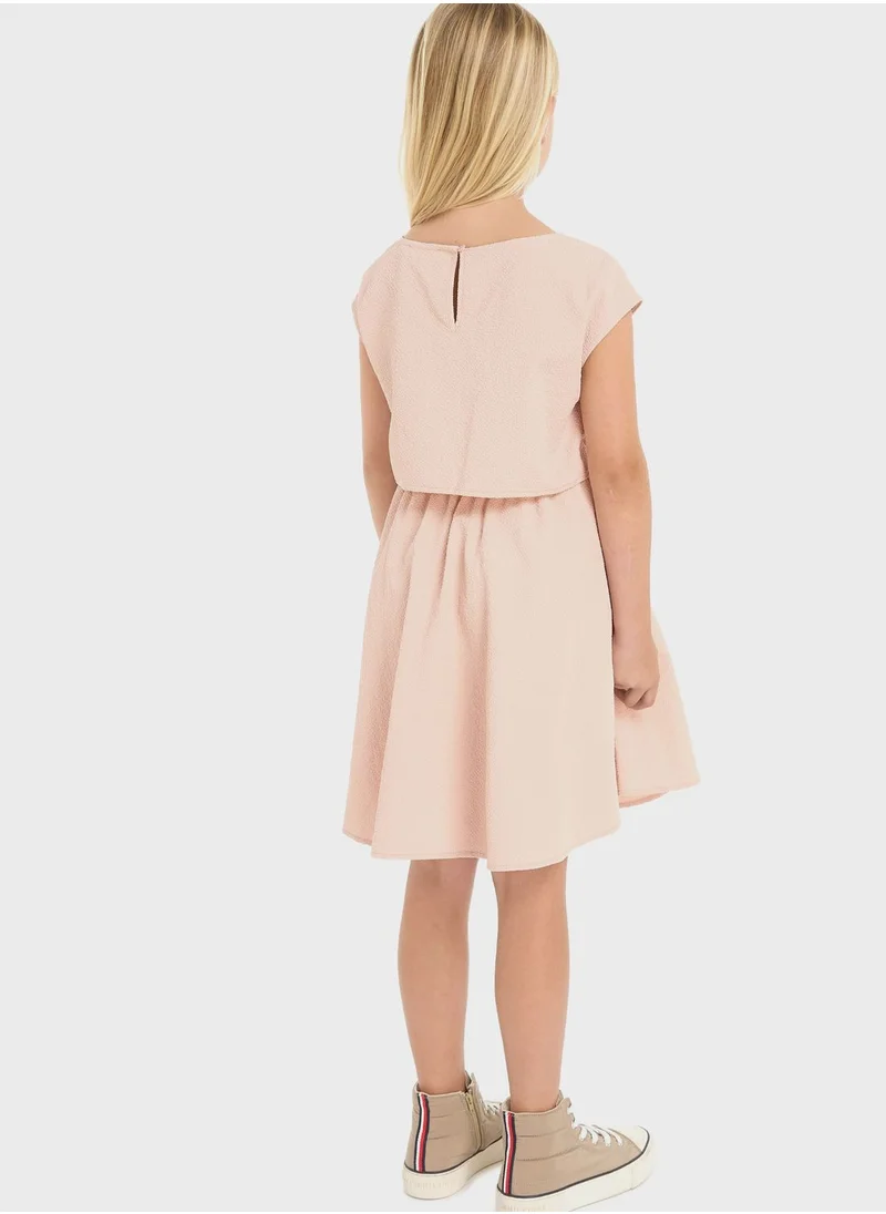 Calvin Klein Jeans Kids Seersucker Fit & Flare Dress