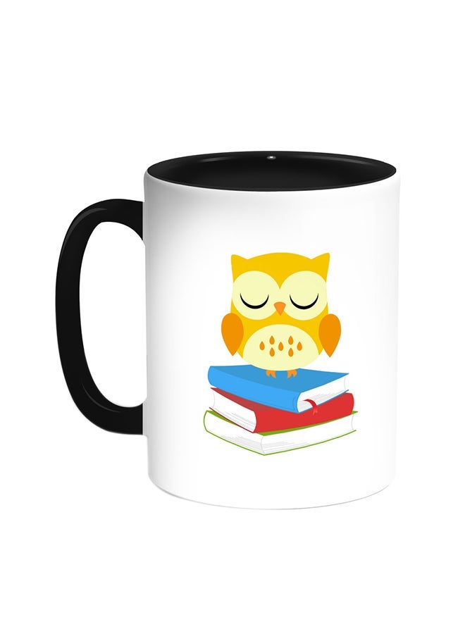 Graduation - Owl Picture Printed Coffee Mug Black/White 11ounce