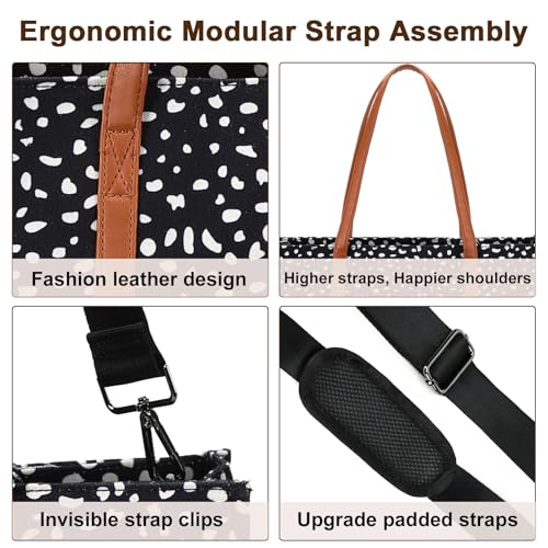 BTOOP Laptop Tote Bag for Women Work 15.6 inch Canvas Shoulder Bags Computer Messenger Purse Teacher Handbag Office Briefcase - Image 5