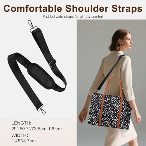 BTOOP Laptop Tote Bag for Women Work 15.6 inch Canvas Shoulder Bags Computer Messenger Purse Teacher Handbag Office Briefcase - Image 4
