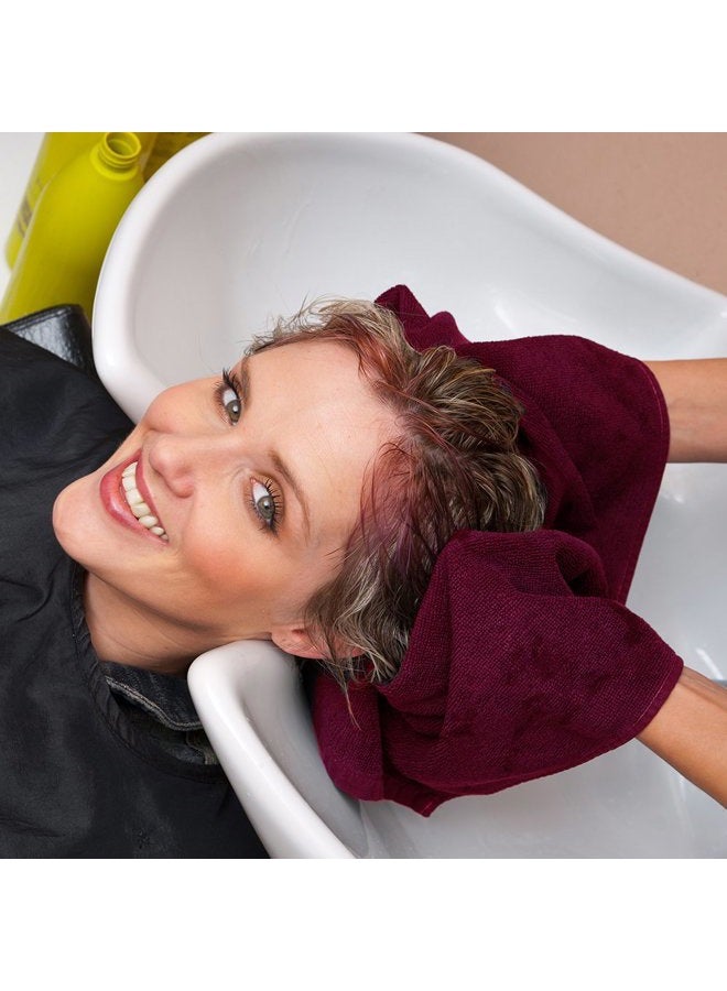 Arkwright, LLC Arkwright Bleach Safe Salon Towels Pack of 12 (16 x 28 inch, Burgundy) - Image 4