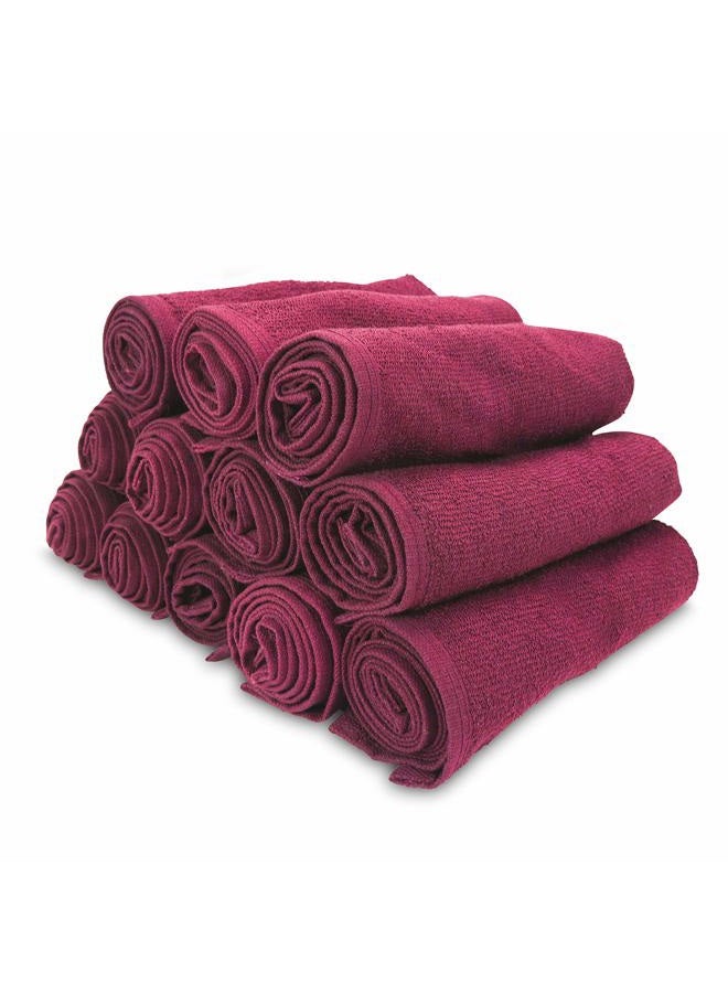 Arkwright, LLC Arkwright Bleach Safe Salon Towels Pack of 12 (16 x 28 inch, Burgundy) - Image 1