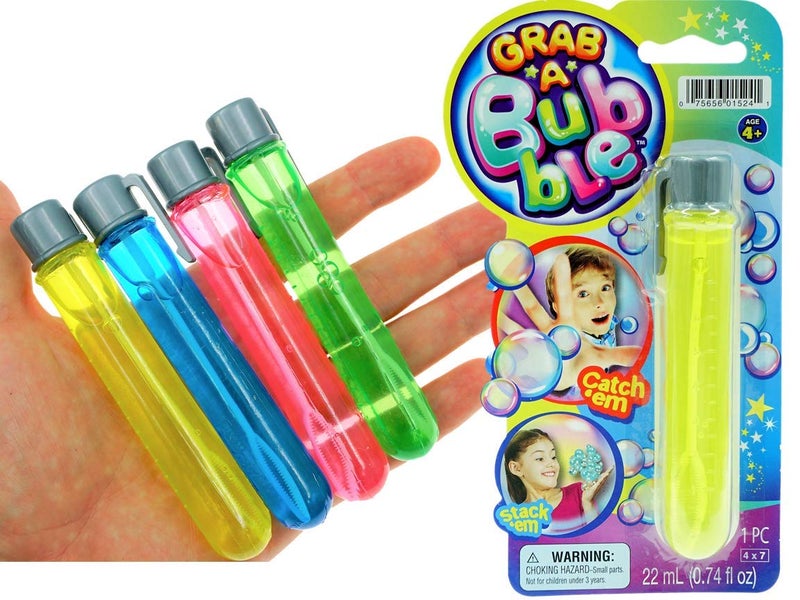 JARU Grab a BubbleTouchable Mini Bubbles Wand Toy 1 Unit Assorted Colors Outdoor Summer Toy Entertainment for Kids Party Favor Birthday Party Easter Basket Stuffers Bulk Bubbles 15241A - Image 2