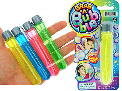 JARU Grab a BubbleTouchable Mini Bubbles Wand Toy 1 Unit Assorted Colors Outdoor Summer Toy Entertainment for Kids Party Favor Birthday Party Easter Basket Stuffers Bulk Bubbles 15241A - Image 1