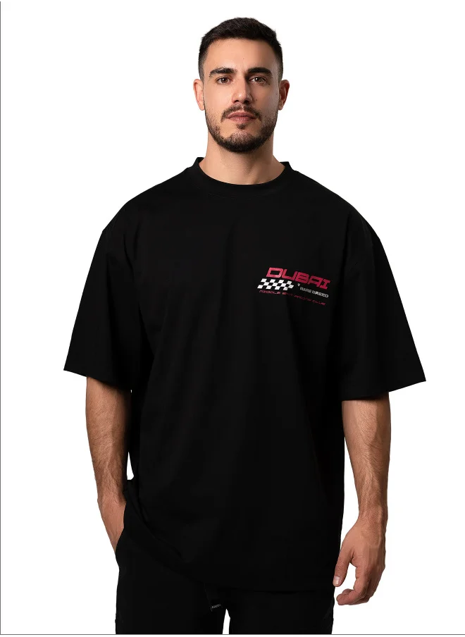 Tanjim Squad TANJIM SQUAD - MIDDLE EAST RACING T-SHIRT BLACK