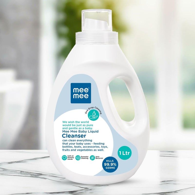 Mee Mee Baby Liquid Cleanser 1000ml - Anti-Bacterial, Kills 99.9% Germs, Alcohol-Free - Image 1