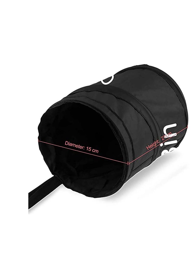 Y&D Car Rubbish Bin, Organiser, Foldable and Waterproof Auto Trash Bag with Lid Side Pockets, Boot Organiser for Car/SUV/Truck/Minivan/Auto Bin (Black)  - Image 2