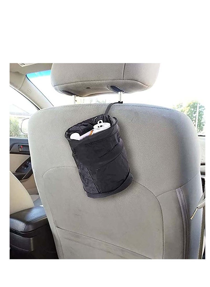 Y&D Car Rubbish Bin, Organiser, Foldable and Waterproof Auto Trash Bag with Lid Side Pockets, Boot Organiser for Car/SUV/Truck/Minivan/Auto Bin (Black)  - Image 3
