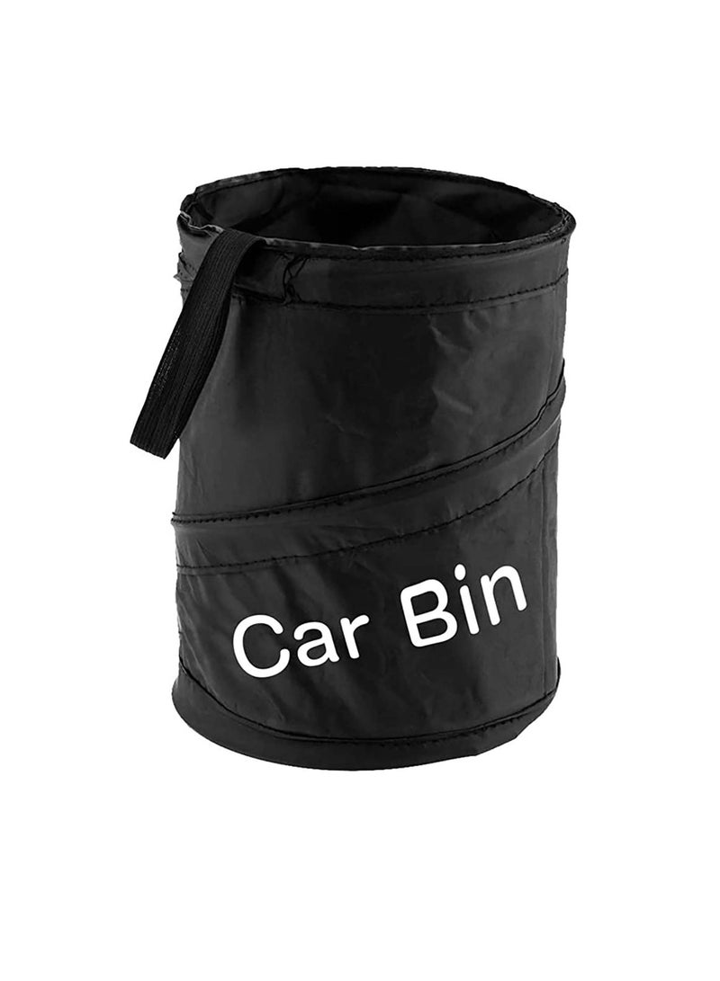 Y&D Car Rubbish Bin, Organiser, Foldable and Waterproof Auto Trash Bag with Lid Side Pockets, Boot Organiser for Car/SUV/Truck/Minivan/Auto Bin (Black)  - Image 1