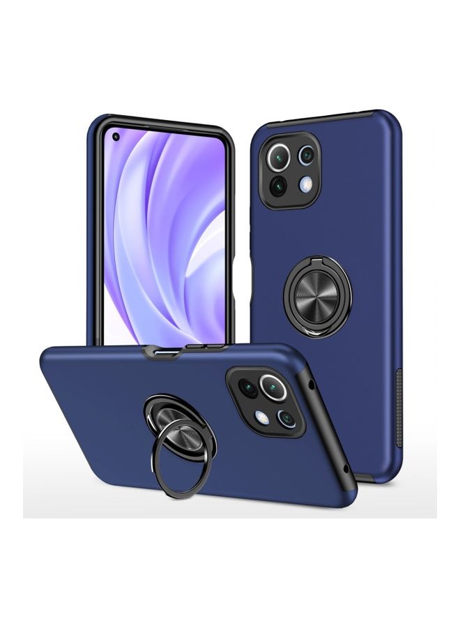 نيبمينينت Protective Case Cover With Invisible Magnetic Ring Kickstand For Xiaomi 11 Lite Blue - Image 1