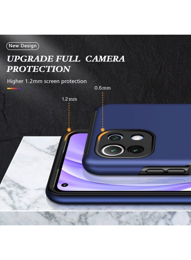 نيبمينينت Protective Case Cover With Invisible Magnetic Ring Kickstand For Xiaomi 11 Lite Blue - Image 4