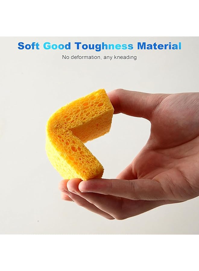 SYOSI Car Wash Sponges, 10 Pcs Compressed Cellulose Sponges, Natural Wood Pulp Sponges For Dish Bowl Washing, Household Cleaning Scrub Sponges Absorbent Good For Kitchen Bathroom Car - Image 5