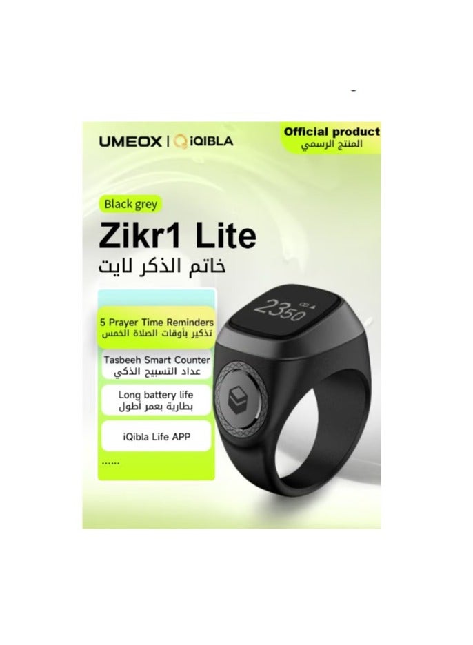 iQIBLA UMEOX iQIBLA Smart Zikr Ring Lite Black 22 MM - Image 1
