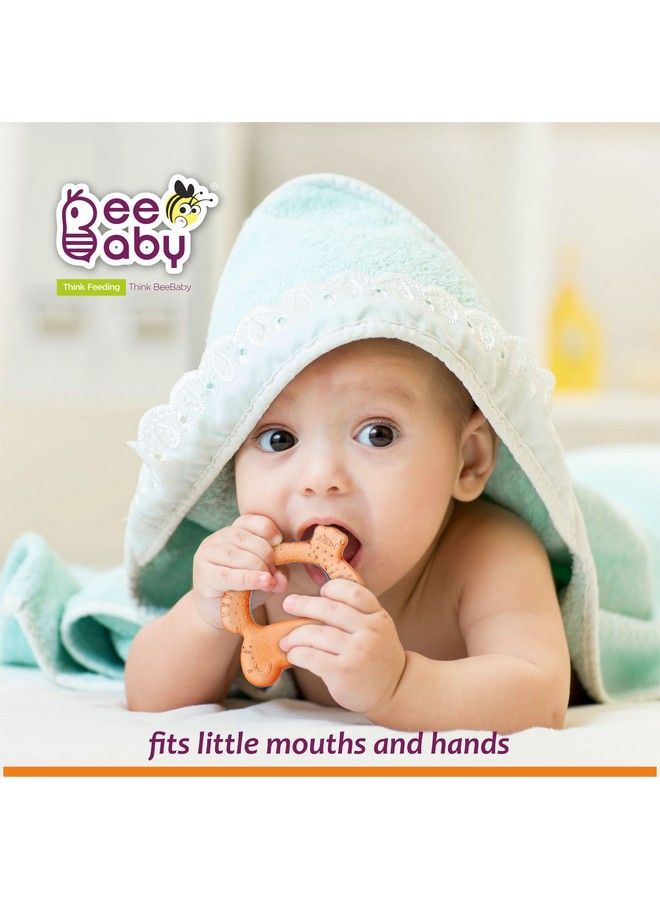 Beebaby Frog Shape Teethers For 6 To 12 Months Bpa Free. Cooling Water Filled Baby Teether Soft Teething Toy For Babies With Carry Case Soothes Gums And Easy To Grip (6 Months+) (Frog Orange) - Image 4