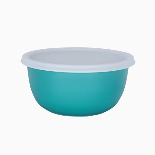 Zaib Microwave Safe Stainless Steel Food Storage Container with Lid | Euro Mixing Bowl Set for Kitchen | 500ml, 750ml, 1250ml | Pack of 3 | Reheatable, Leak-Proof, BPA-Free (3 Plain Turquoise) - Image 4