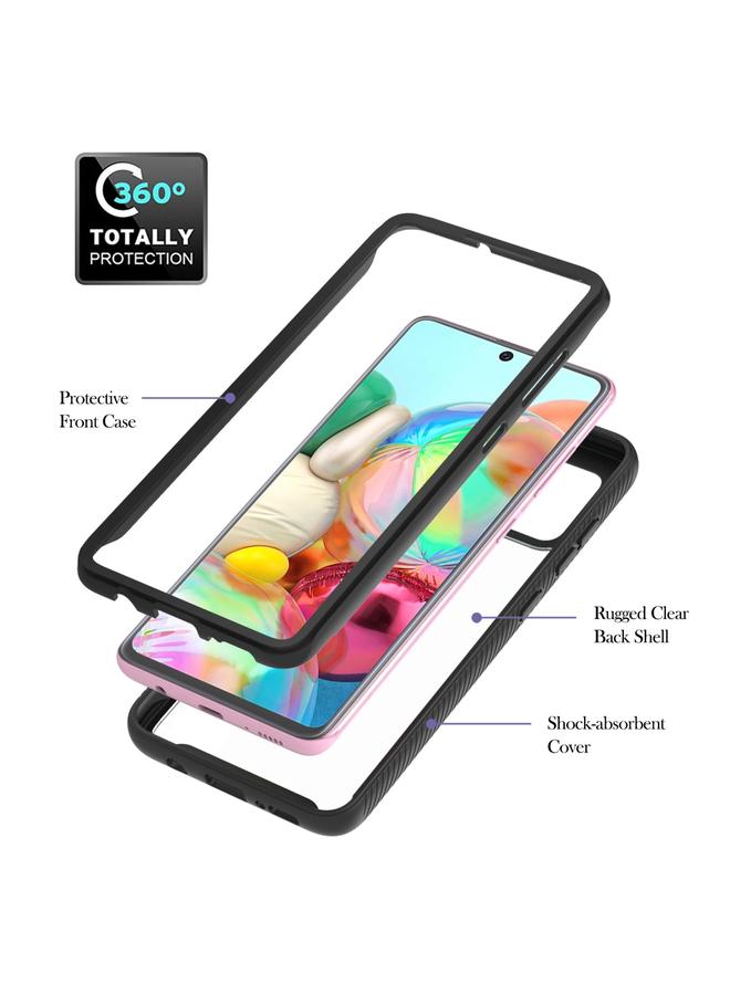erorex Case For Samsung Galaxy A71 / A715 Starry Sky Solid Color Series Shockproof PC + TPU Protective Case with Ring Holder & Magnetic Function - Image 3