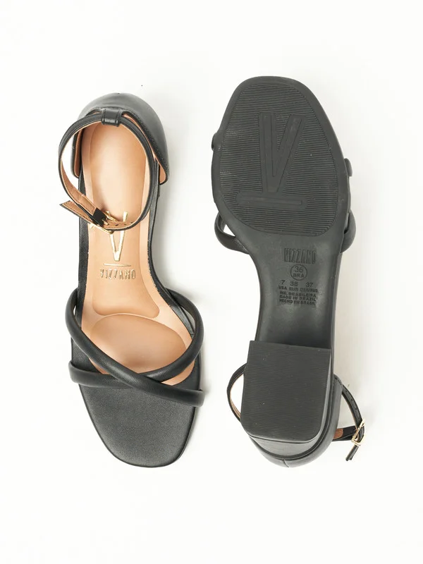VIZZANO Vizzano Ladies Low Heel Sandals Black | Made In Brazil