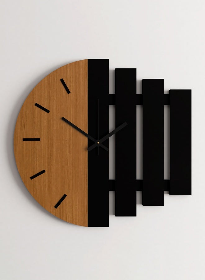 Marktna Simple modern geometric design wooden wall clock - Image 1