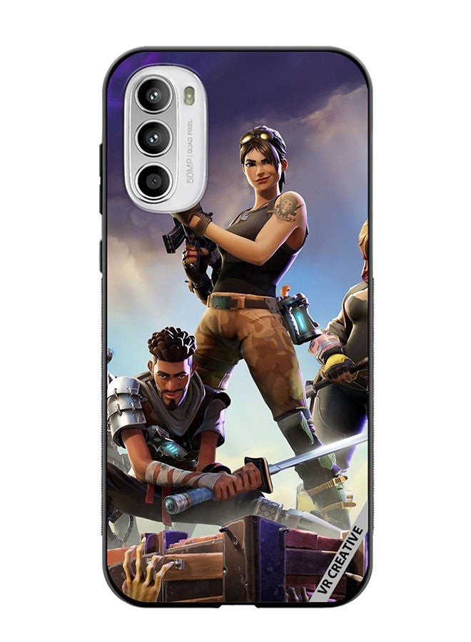 VR CREATIVE Protective Case Cover For Motorola Moto G82 Fortnite Design Multicolour - Image 1