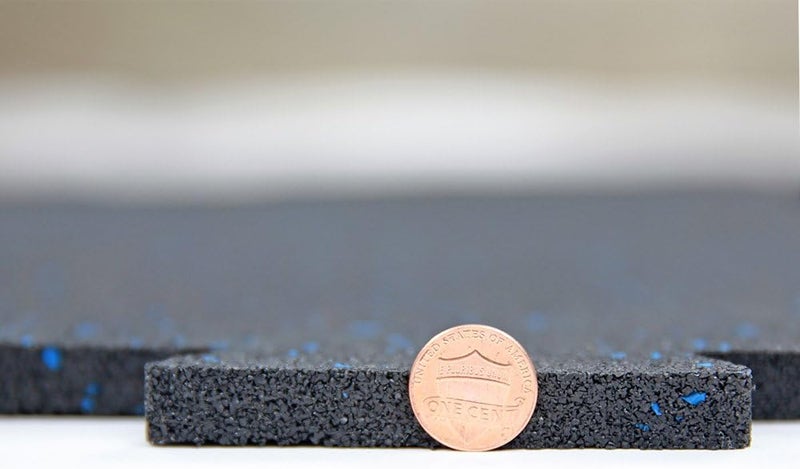 RevTime 6 قطع بلاط أرضية مطاطية فاخرة 20"x20"x3/8"، بسماكة 10 مم من مطاط SBR و EPDM لأرضية صالة الألعاب الرياضية المنزلية، أرضية اللياقة البدنية، حصائر معدات التمارين وأرضيات المرآب (17 قدم مربع) - Image 3