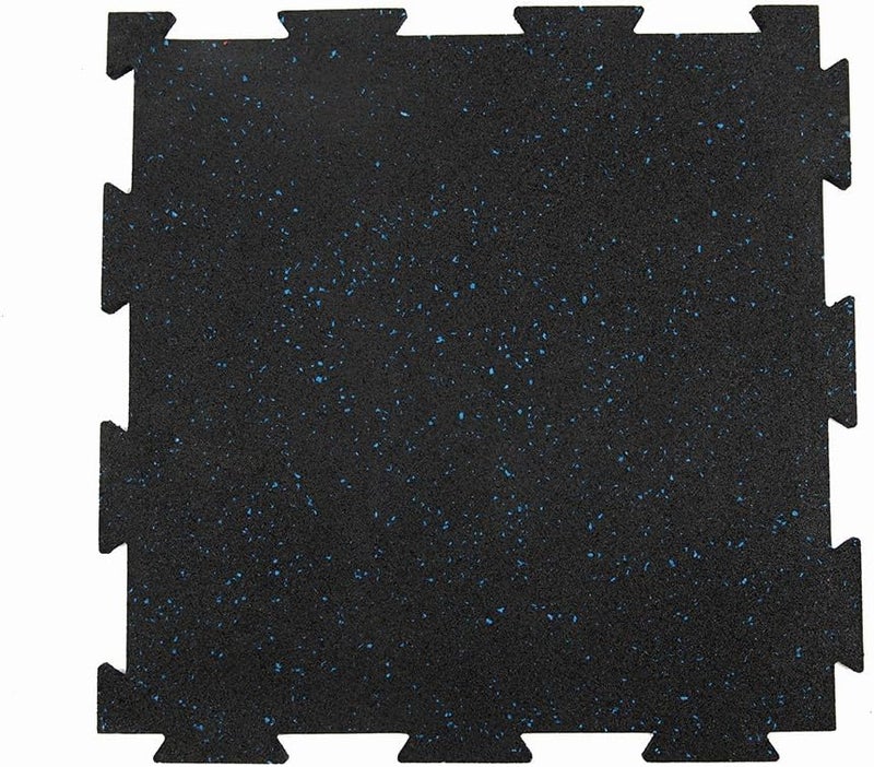 RevTime 6 قطع بلاط أرضية مطاطية فاخرة 20"x20"x3/8"، بسماكة 10 مم من مطاط SBR و EPDM لأرضية صالة الألعاب الرياضية المنزلية، أرضية اللياقة البدنية، حصائر معدات التمارين وأرضيات المرآب (17 قدم مربع) - Image 2