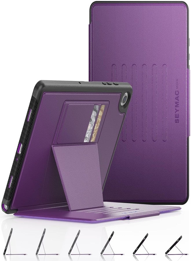 SEYMAC stock جراب SEYMAC لجهاز سامسونج جالاكسي تاب A9+ بلس 5G اللوحي مقاس 11 بوصة، غطاء ذكي للنوم التلقائي مع حامل مغناطيسي متعدد الزوايا، جراب بفتحة للبطاقات لجهاز جالاكسي تاب A9 بلس/ A9+ 11 بوصة SM-X210/X216/X218 (بنفسجي) - Image 1
