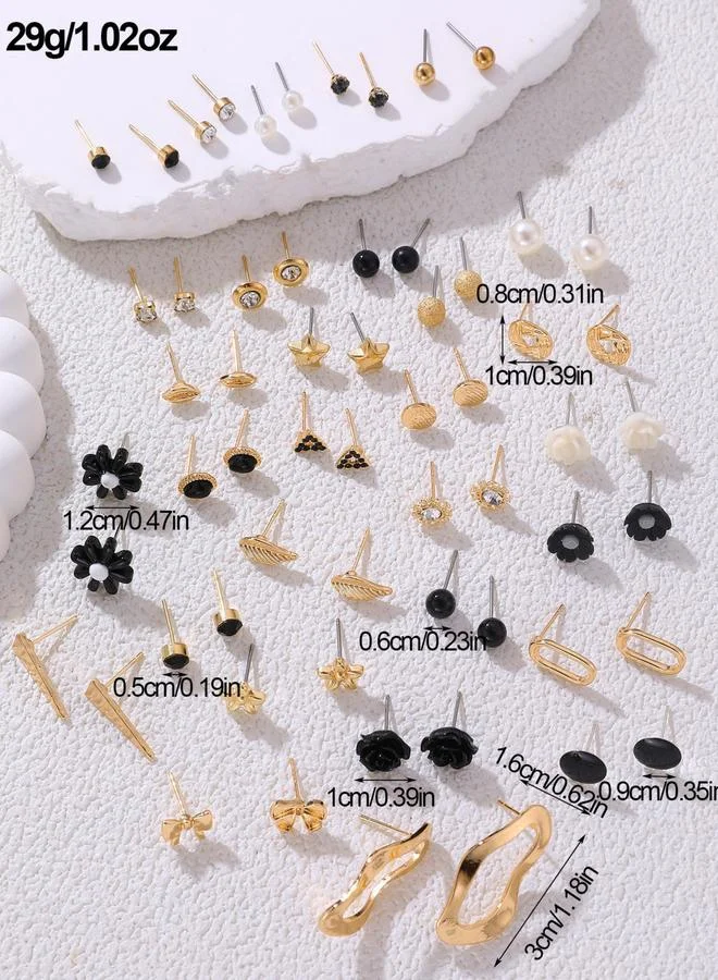 Take Two  Set of 30 - Simple Flower and Bow Stud Earrings for Women | Best Price UAE