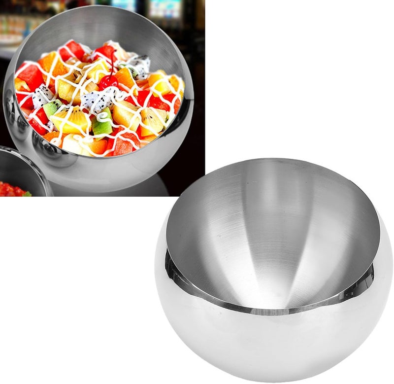 Sorandy Slanted Serving Bowl, 304 Stainless Steel Angled Condiment Bowl Multifunctional Seasoning Bowl with Slanted Mouth Design for Kitchen Dining Restaurant (Large Size No Base) - Image 4