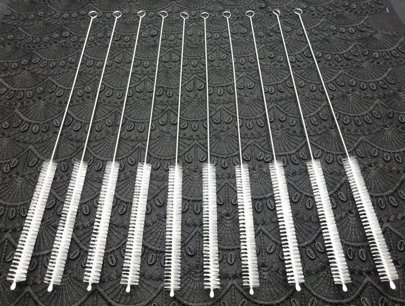 AFUUFA Straw Cleaner Brush for Stanley Extra Long 12 inch, Extra Wide 12mm diam for 40/30/20 oz Stanley Mug, Nylon Bristles and Stainless Steel Handle Straw Brush for 40 oz Stanley(10 PCS) - Image 2