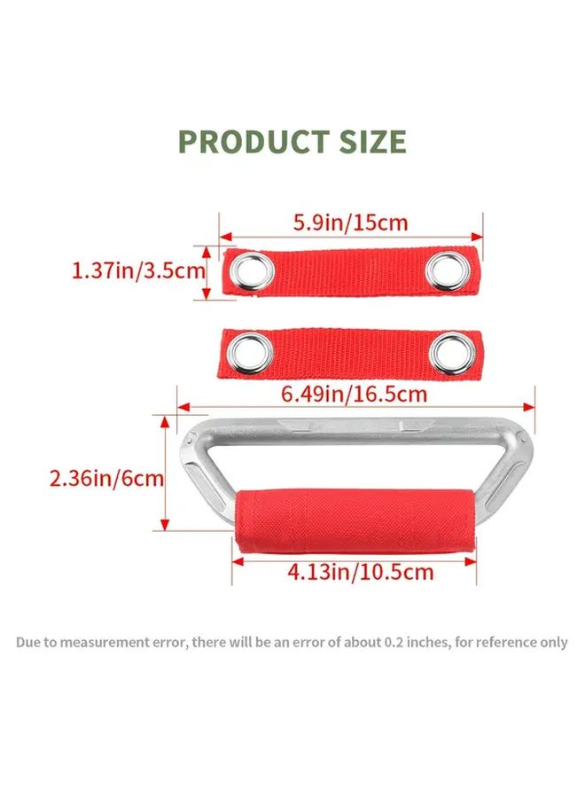 Red Car Headrest Grab Handle Strap for Back Seat Pull Assist Bar - Image 2