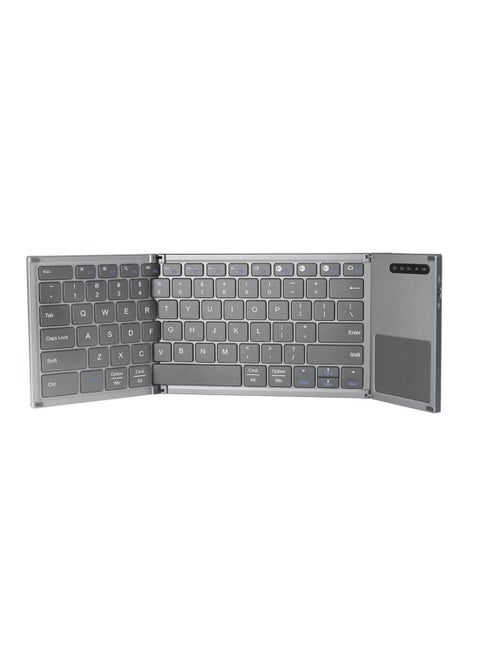 B066S Foldable Bluetooth-Compatible Mini Keyboard Portable Wireless Keypad with Touchpad for iOS/Android/Windows Tablet Acces
