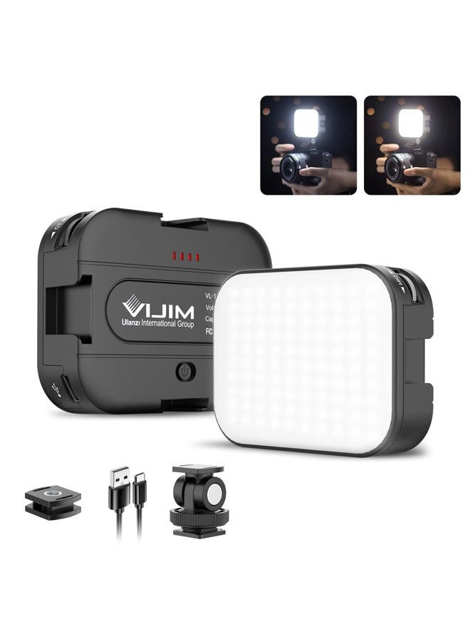 VIJIM VL100C Bi-Color LED Video Light on Camera With Adjustable Stand, Mini Rechargeable 2000mAh Camera Light, CRI95+ Dimmable 2500-6500K Ultra Bright Photo and Video Lighting, Fill Lamp - Image 1