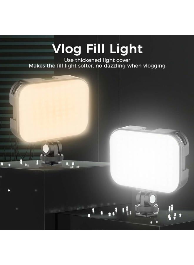 VIJIM VL100C Bi-Color LED Video Light on Camera With Adjustable Stand, Mini Rechargeable 2000mAh Camera Light, CRI95+ Dimmable 2500-6500K Ultra Bright Photo and Video Lighting, Fill Lamp - Image 3