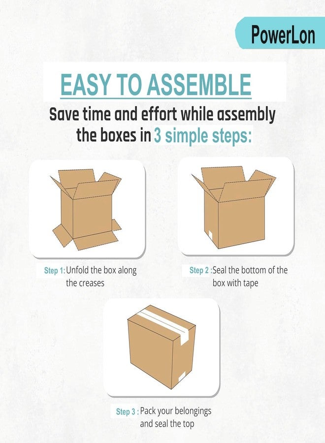 Powerlon® Corrugated Boxes, 7X4X3.5 Inches, Brown - (Pack of 50) - Image 4