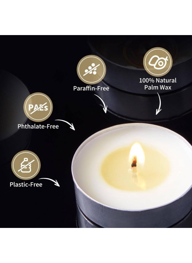 100-Pack White Unscented Tealight Candles, Natural Palm Wax, 4-Hour Burn Time - Image 2