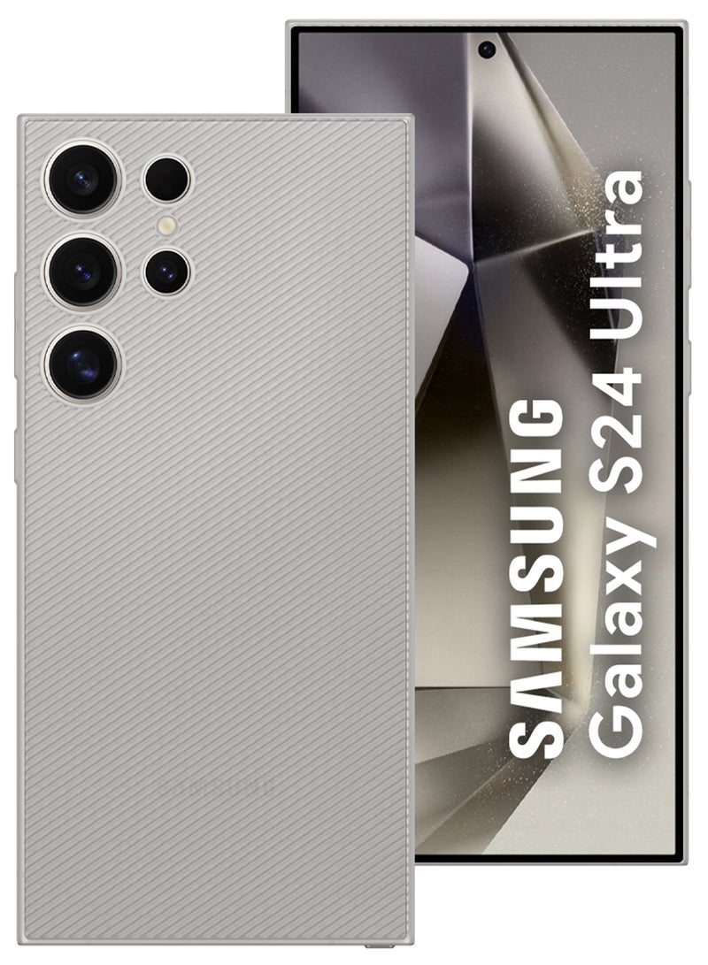 غطاء خلفي متين وقوي بتصميم Air Skin لجهاز Galaxy S24 Ultra - أبيض - Image 1