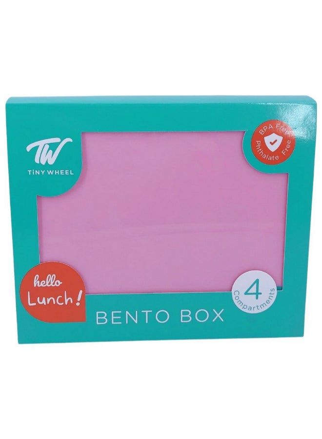 TINY WHEEL 4-Compartment Unicorn Theme Bento Lunch Box for Kids Pink 4 x 20 x 16 cm 9845 - Image 3