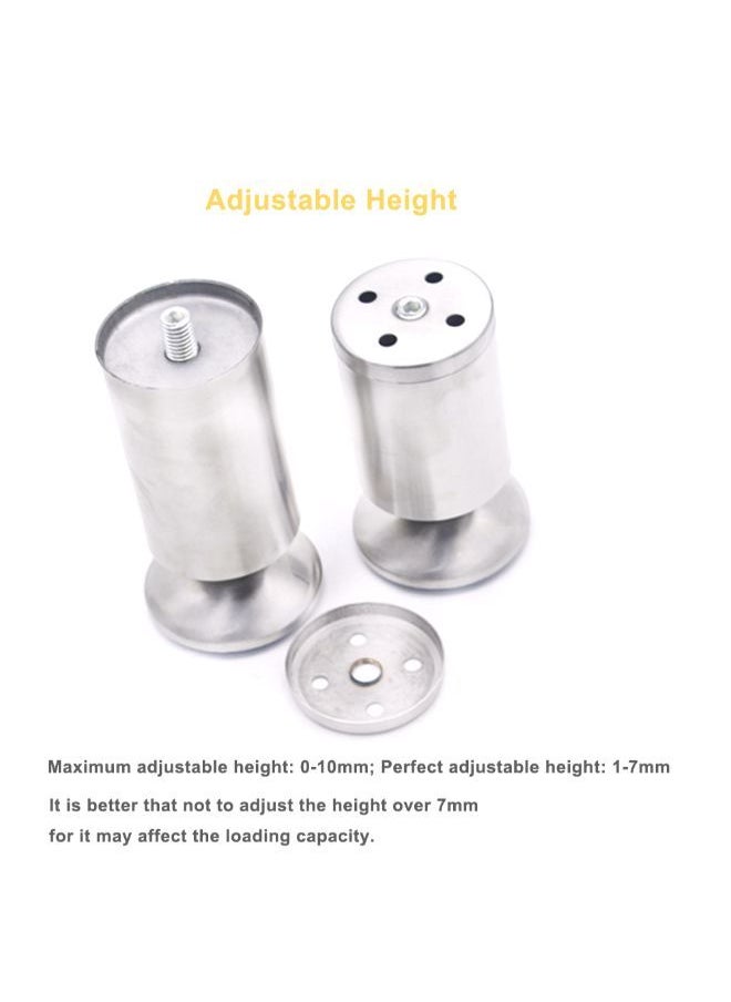 NIBEMINENT Non Slip Adjustable Cabinet Leg Silver 0.13kg  - Image 4