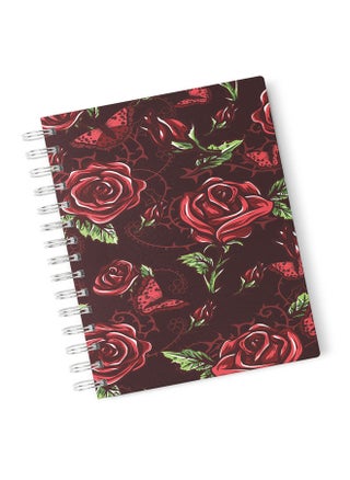 Dark Rose Pattern A4 Spiral Notebook Rose Print - pzsku/Z5D40CC1FEA090C52C35BZ/45/_/1651600052/c5c19732-f3a5-4505-b8fc-a6685f4454eb