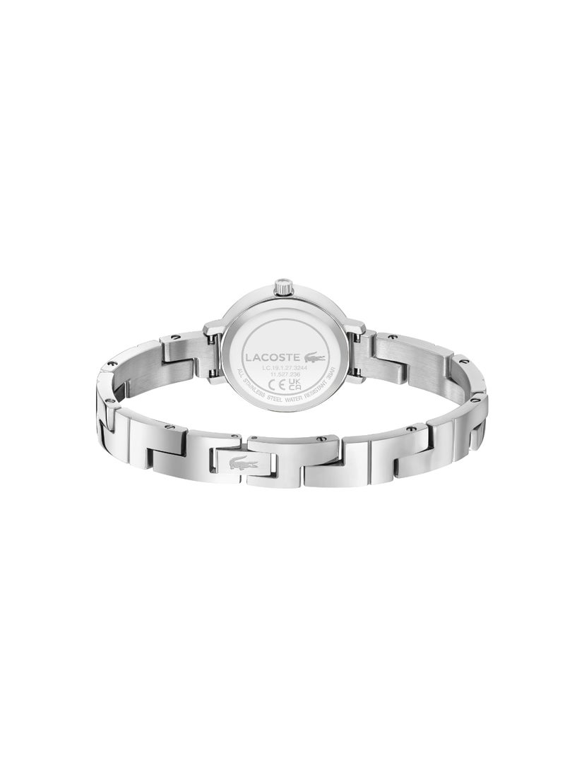 LACOSTE ساعة نسائية دائرية أنالوج بعلبة من عرق اللؤلؤ الأبيض - 2001376  - Image 3