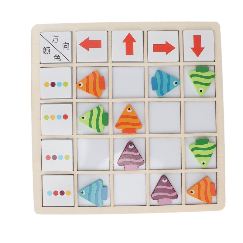 Fish Color Matching Game Magnetic Design Safe Wood Rounded Edges Wooden Table Game Wooden Table Game Toy - Image 2
