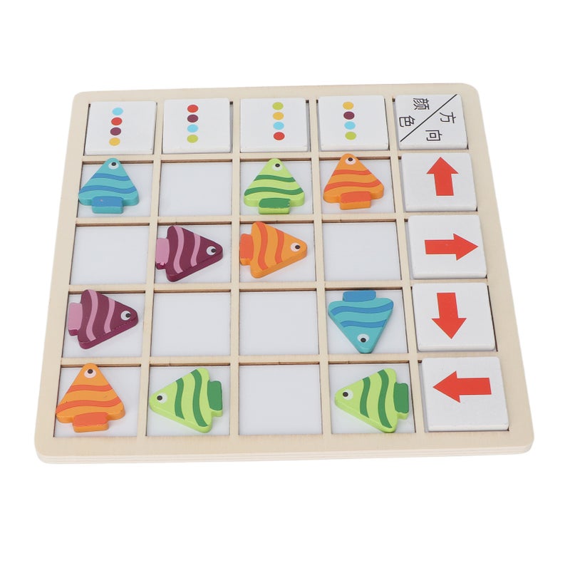 Fish Color Matching Game Magnetic Design Safe Wood Rounded Edges Wooden Table Game Wooden Table Game Toy - Image 3