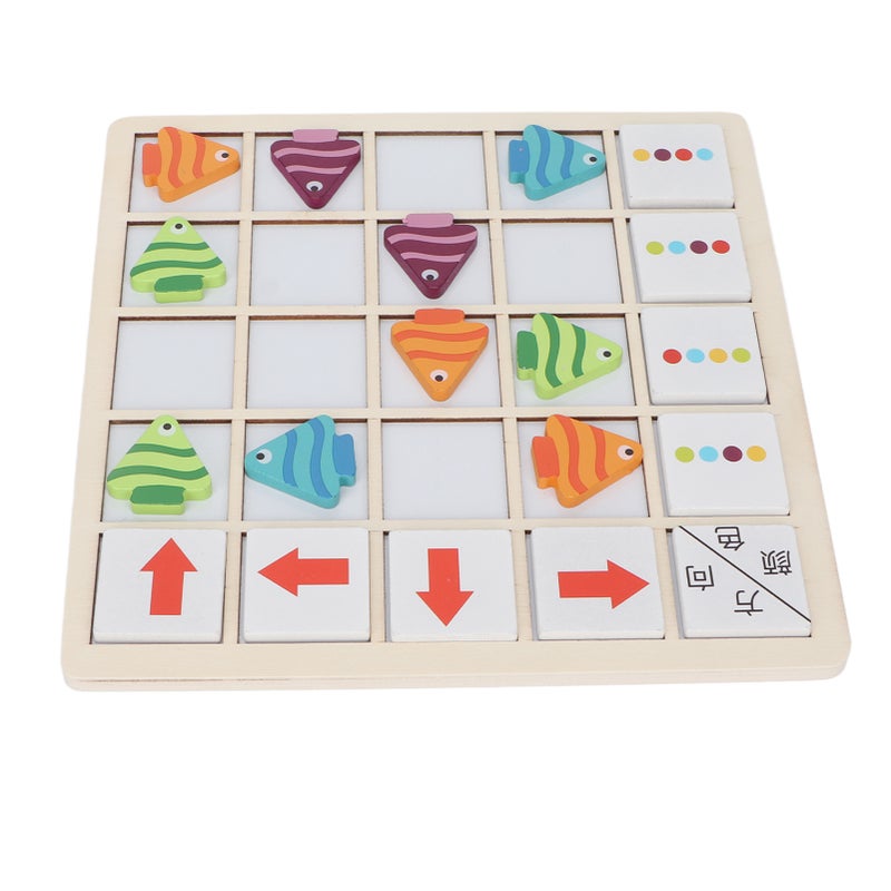 Fish Color Matching Game Magnetic Design Safe Wood Rounded Edges Wooden Table Game Wooden Table Game Toy - Image 5