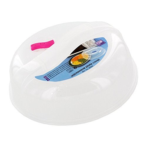 Microwave Microwave Plastic  Plate Cover Spatter Guard with Steam Vented Clear Lid (1)  - Image 1